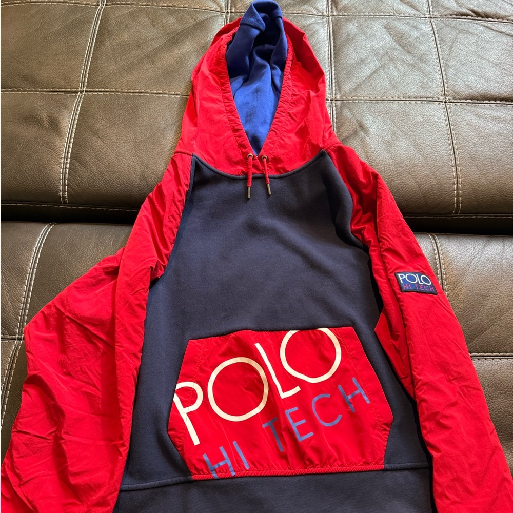 ***SOLD Ralph Lauren Red and Blue Polo Hoodie